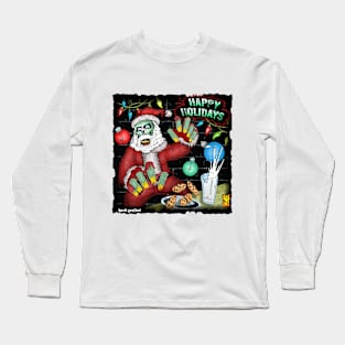 Santa Zombie wants Brains by Grafixs© / Miguel Heredia Long Sleeve T-Shirt